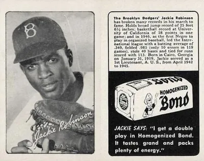 Bond Bread Jackie Robinson Rookie Card