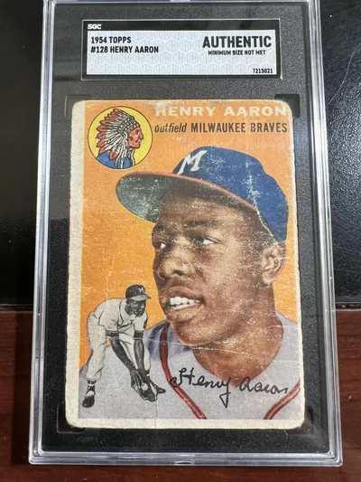 1954 Topps Hank Aaron Rookie Card #128