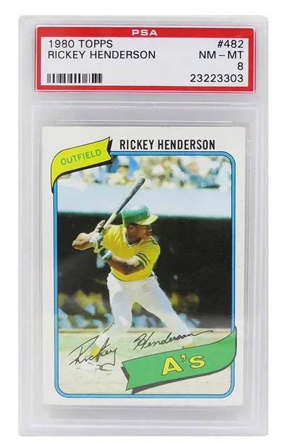 1980 Topps Baseball Rickey Henderson Rookie Card