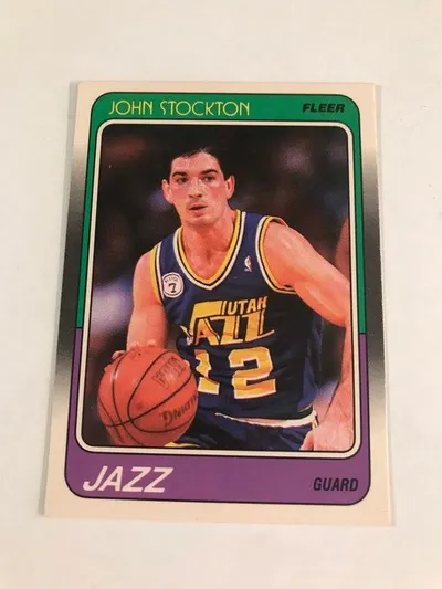 John Stockton Hoops Rookie Card