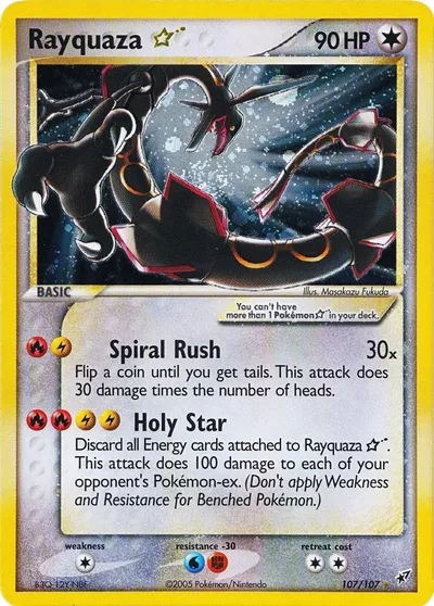 Pokémon EX Deoxys Rayquaza Gold Star